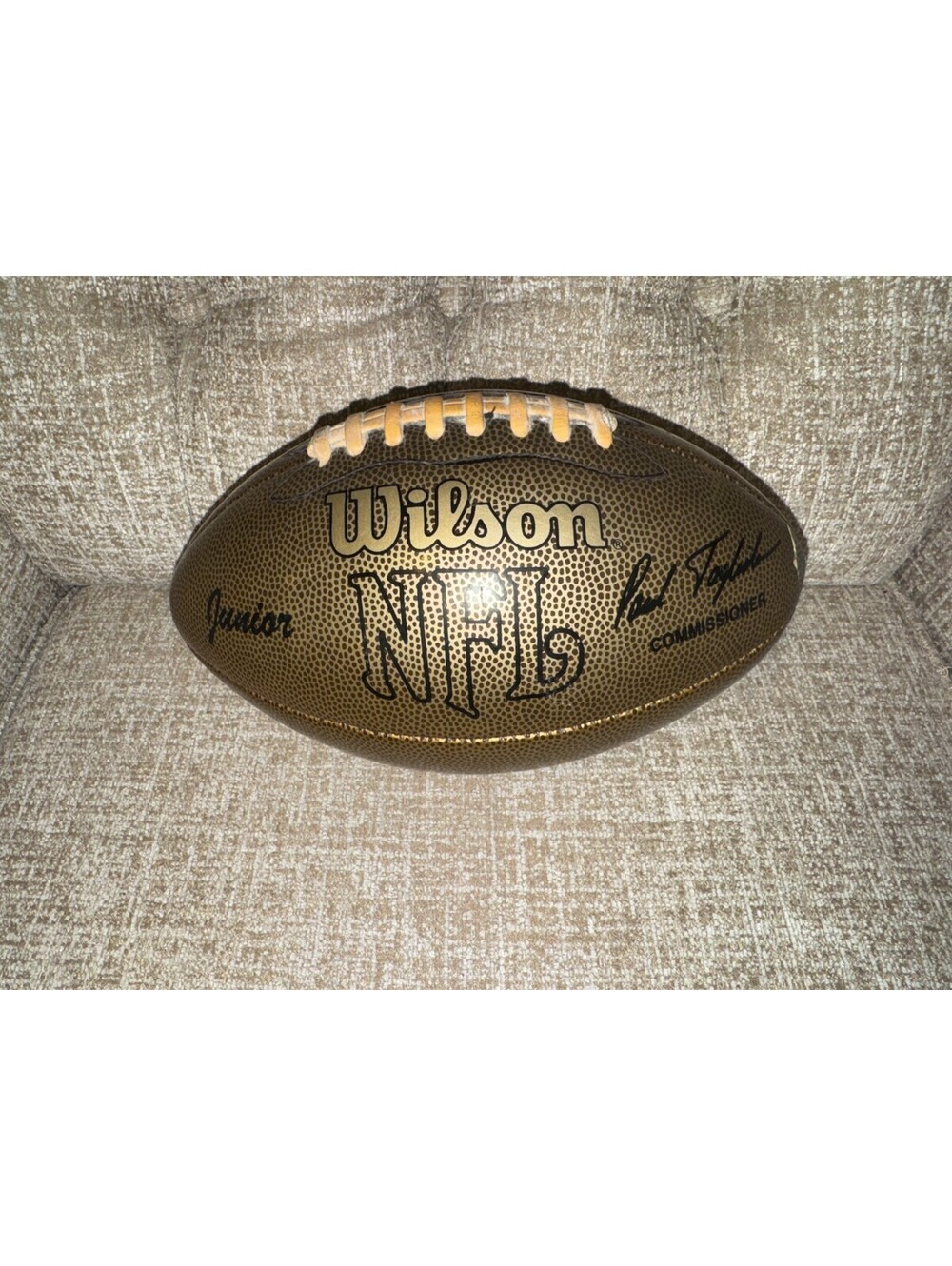 Junior Wilson NFL Gold Paul Tagliabue Commissioner - See some small damage